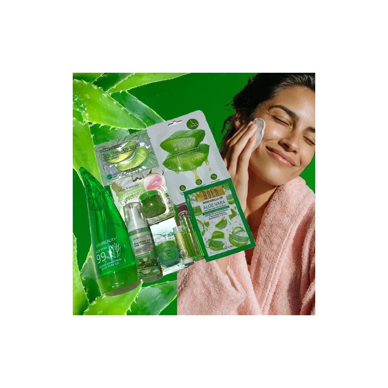 Kit Limpieza Y Cuidado Facial Sábila Skincare Aloe Vera
