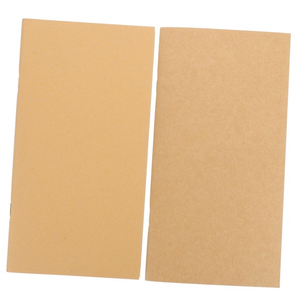GRIRIW 2pcs Travelers Notebook Inserts Blank and Kraft for Refills