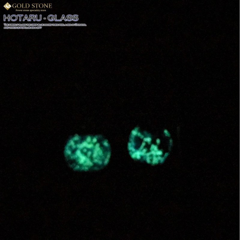 Okinawa Firefly Glass Earrings, Titanium for Both Ears, Dragonfly Ball,