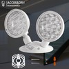 Enjvvs Emergency Remote Head Lighting, Double Head Emergency Light, Adjustable