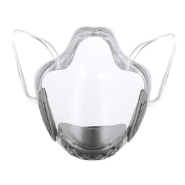 shamjina Clarity Face Shield, Combine Comfort & Safety, Polycarbonate Plastic Reusable Clear Mouth Shields Cover, Durable - Gray