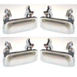 DELPA 4 pcs Outside Left & Right CHROME Door Handles for 1998 thru 2005 Ford Explorer