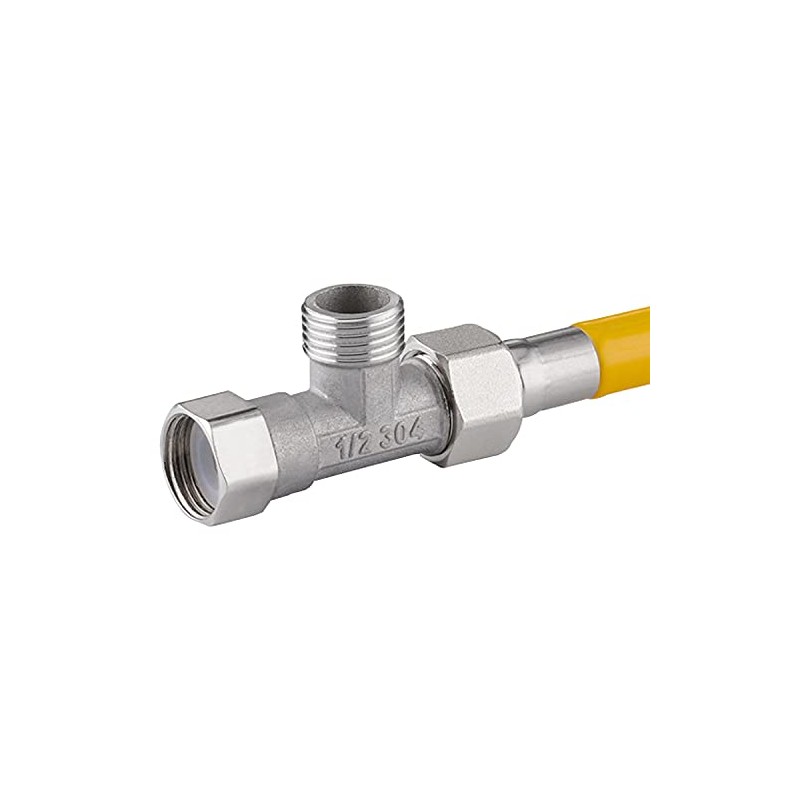 Beduan Stainless Steel 1/2" 3 Way Diverter, 2 Ends Movable