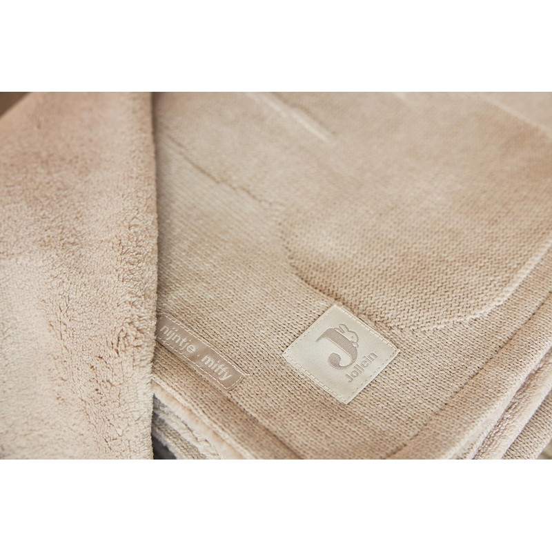 Jollein 517-511-67088 Babydecke Strick mit Fleece - Miffy Nougat (75x100