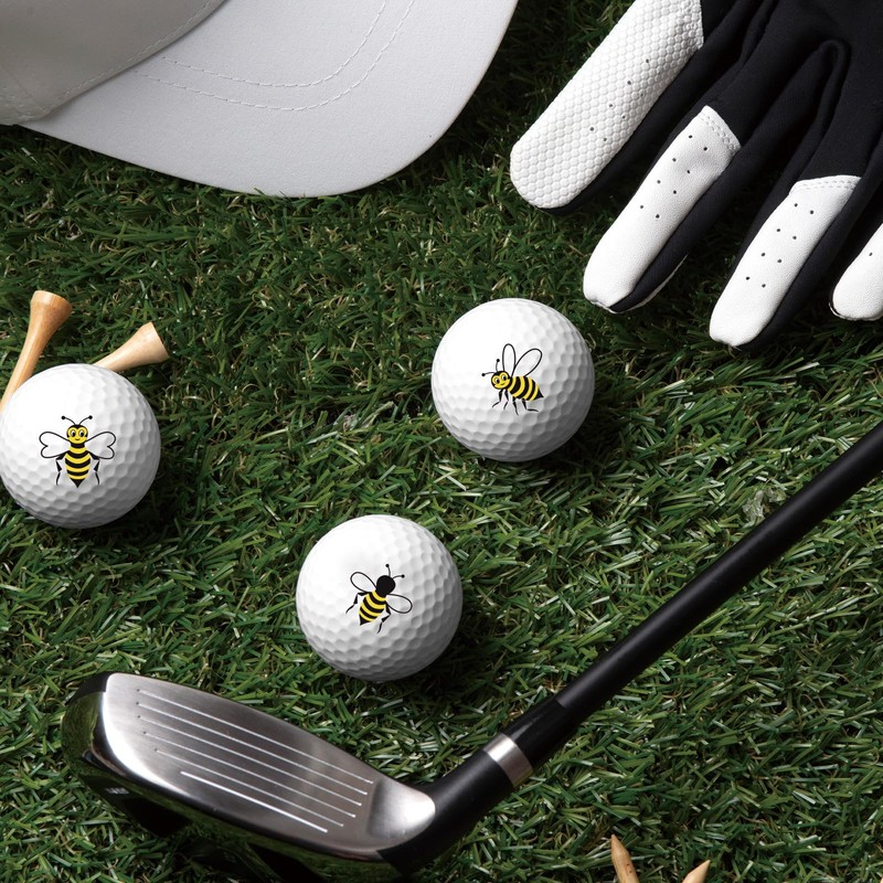 PLIGREAT 2 Sheets Cute Bee Golf Ball Markers 32 Pcs