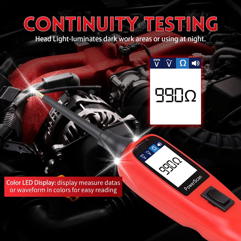 Autel PowerScan PS100 Circuit Tester, Universal 12V 24V Automotive Power