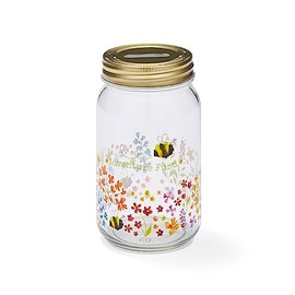 Cooksmart British Designed Money Jar | Money Box For Saving Cash or Coins | Piggy Bank For Adults & Family - Bee Happy