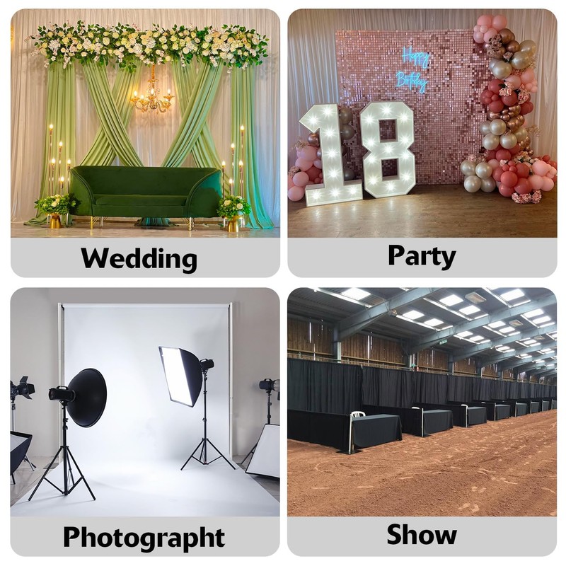 Hecis 8.5x10ft Backdrop Stand, Adjustable Photography Background Frame, Heavy Duty