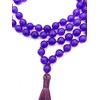 Calming & Balancing Purple Jade Mala Necklace with Tassel (8mm