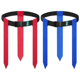 Hilhook Flag Football Belts, 2 Player Flag Football Set with 6 Flags for Kids Youth and Adults Training Equipment