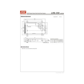Mean Well LRS-350-24 Enclosed Switching Power Supply, 24V, 14.A, 350W, with Warning Label, Meanwell Power Supply