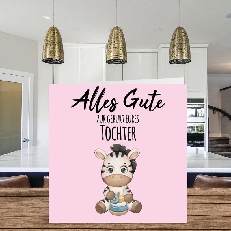 Stuff4 New Baby Girl Card - New Daughter - Baby