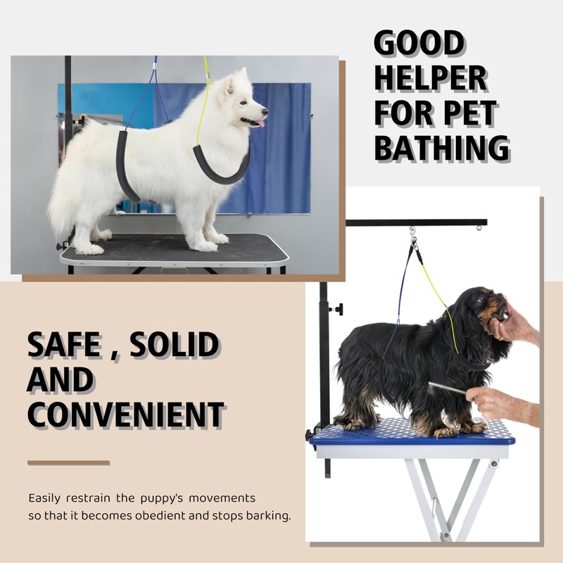 Dog Grooming Arm with Metal Clamp - Adjustable Portable Dog