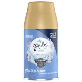 Glade Automático Aromatizante de Ambiente Continuo, Repuesto, Aroma Caricias de Algodón, 175 g