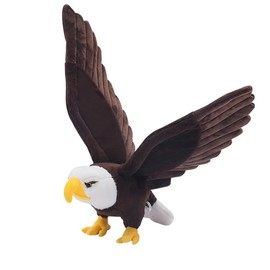 Labauxite Bald Eagle Plush Toy - Stuffed Animal with Bendable and Stretchable Wings, Gifts for Kids (35.4in)