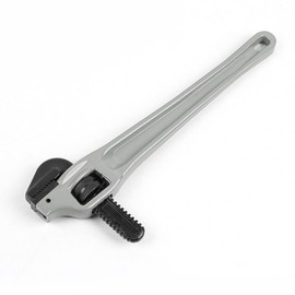 Aluminum Alloy Offset Pipe Wrench, Adjustable Offset Pipe Wrench Heavy Duty Aluminum Alloy Plumbing Wrench with Cr Mo Floating Hook Jaw and I Beam Handle for Professional (14in)