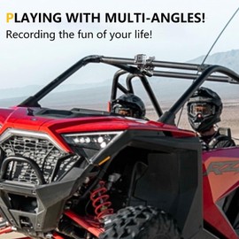 RERPRO UTV ATV 1.75 - 2 inch Roll Bars Camera Mount Holder for GoPro Mounts Kit, 360° Rotation Aluminum Action Camera Holder Compatible for GoPro Hero 9 8 7 6 5 4, SJ, DJL, Easy to Install, Stable