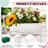 Dandat 4 Set Wood Boxes for Centerpieces 12x4 Inch Rectangle