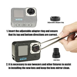 Zoom Lens Mod Compatible for GoPro Hero 13 12 11 10 9 Black Customized for Hunting Shooting Video