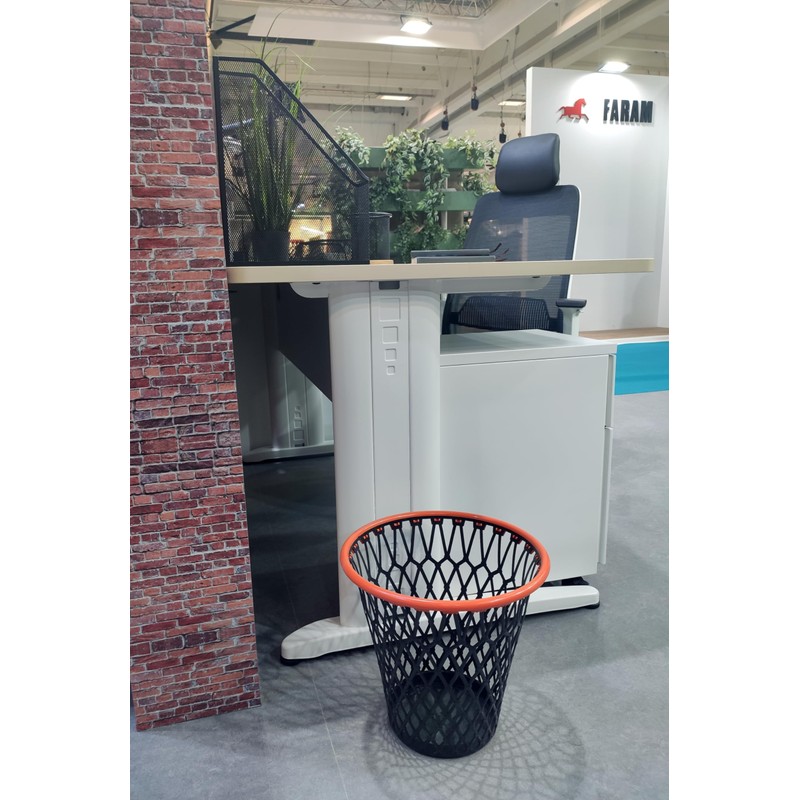 Pierre Henry 080349 Polypropylene Basket, Black/Orange, One Size