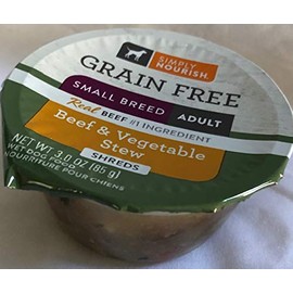SIMPLY NOURISH 6 Pack Grain Free Beef & Vegetables Stew Shreds 6-3 oz Cups