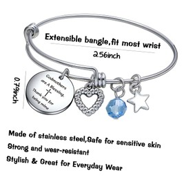 De&ai Godmother Bracelet Catholic Gift Baptism Religious Bracelet God Parent Bracelet God Mom Banglet Mothers Day Bracelet Godmother Thank You Gift Christening Bracelet Godmother Proposal Bracelet