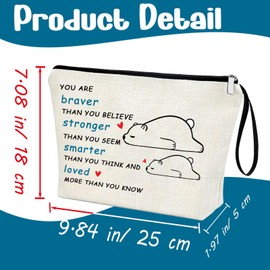 Creakraft Inspirational Gifts Positive Motivational Gifts Makeup Bag Appreciation Gifts for Women Girl Friends Coworkers Inspirational Quotes for Mom Aunt Sister Daughter Couples Valentines Chrismas