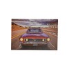 Three Star LED Enhanced Canvas Print Featuring Classic Car on
