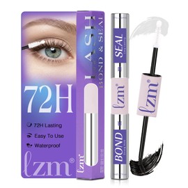 LZM Bond and Seal Lash Glue Long-Lasting 72H Lash Bond and Seal Waterproof Strong Adhesive Easy to Use Eyelash Cluster Glue (5ml+ 5ml 13)
