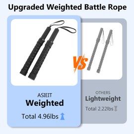 ASIEIT 2025 New Weighted Ropeless Battle Ropes for Home Gym, Heave Duty Battle Rope for Advanced Fitness Training, Portable Workout Ropes for Working Out, Durable Exercise Ropes for Home Workout