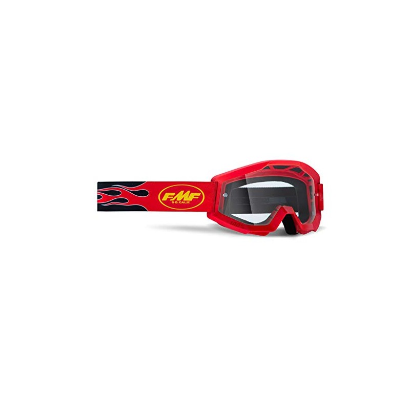 FMF POWERCORE Goggle Flame Red - Clear Lens