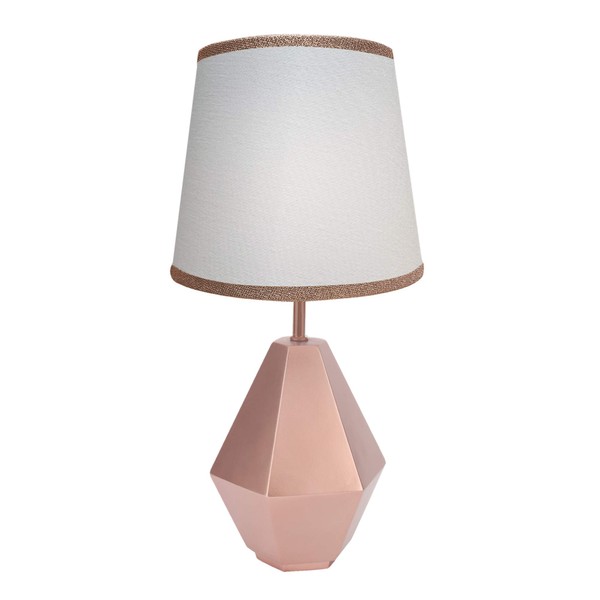 Lambs & Ivy Rose Gold Modern Hexagon Nursery Lamp with