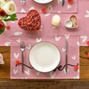 Artoid Mode Pink Love Valentine's Day Placemats Set of 4,