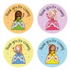 40mm Princess "Thank You for Coming" Round Party Stickers for