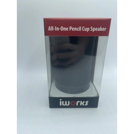 Blue iWork's All in One Pencil Cup Speaker "New In Box" Great Gift Idea Teachers