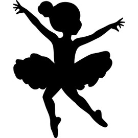 Pack of 3 Cute Ballerina Dancing Girl Fun Sticker - Waterproof Decal - Easy to Apply - Use on Car's, Laptops, Mirrors, Water Bottles, Fun Gifts, Nursery Decor (3, 9cm x 7.5cm (3.5" x 3"))
