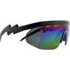 ShadyVEU Semi Rimless Neon Rainbow Mirrored Lens Sports Performance Sunglasses