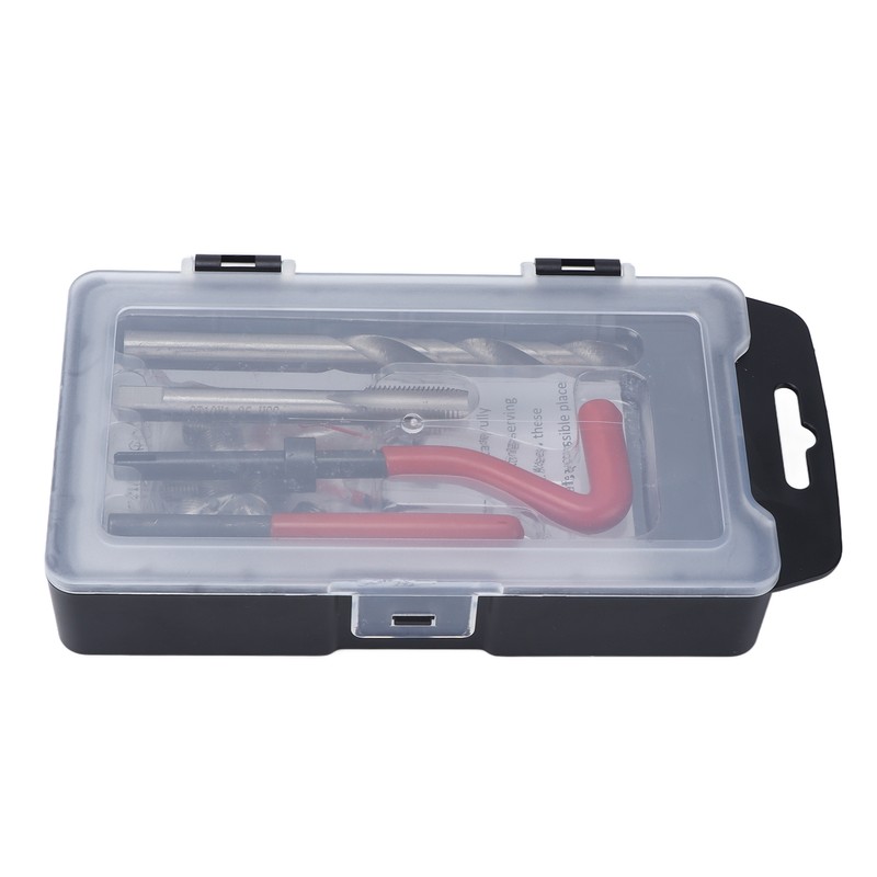 15 Pcs Thread Repair Tool Kit M10x1.25mm Metal Threaded Inserts