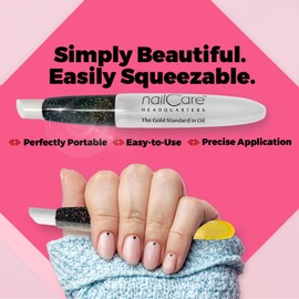 Nail Care Headquarters Refillable Holographic Cuticle Oil Pen for Nails - Empty Holo Squeeze Nail Oil Pen with brush by Bliss Kiss | 1 Pen