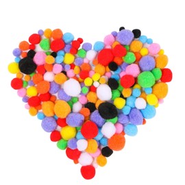100 Pcs Pom Poms Craft Making Assorted Sizes & Colors High-Elastic Pom Poms Creative Craft DIY Material