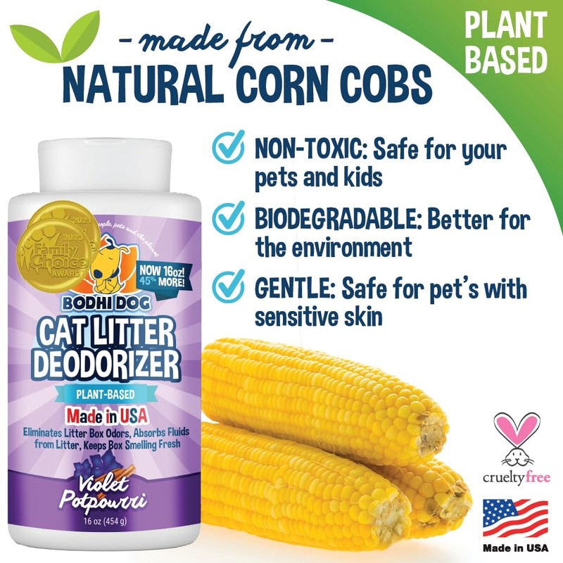 Bodhi Dog Cat Litter Odor Eliminator - Natural Gentle Deodorizer