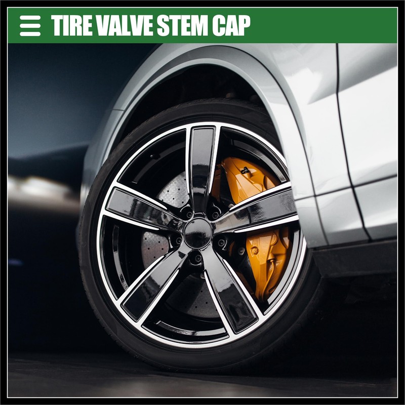 Hihaha Car SUV Tire Valve Stem Caps, 16mm, Aluminum Alloy,