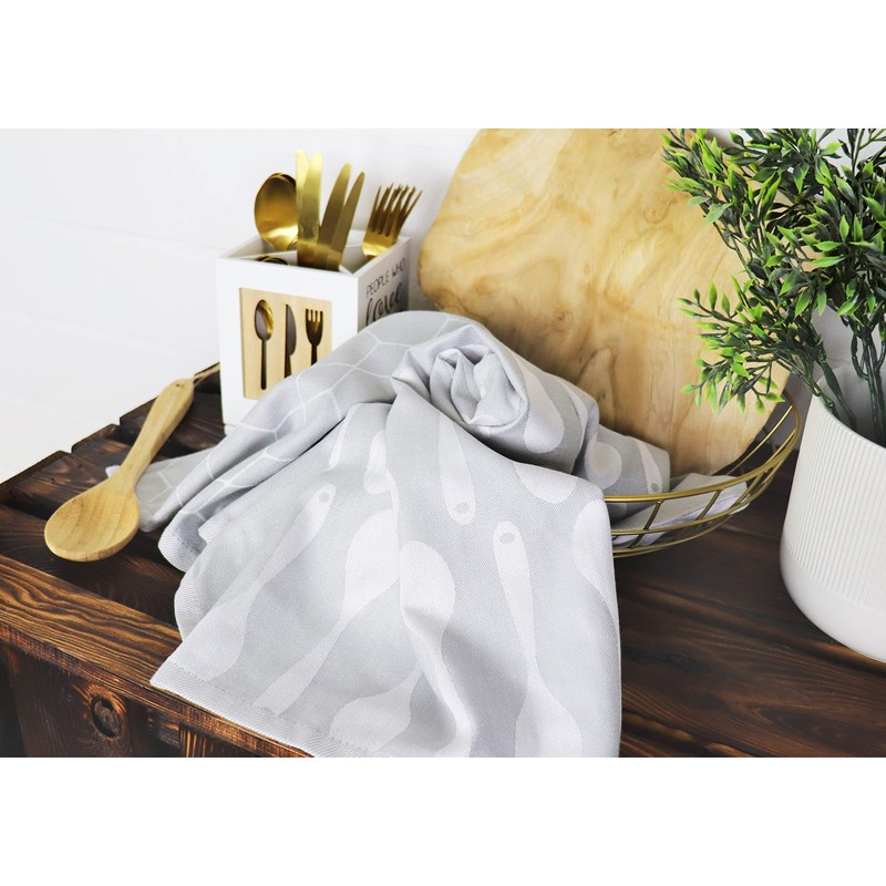 jilda-tex Kiss The Cook Tea Towels, Pack of 6, 100%
