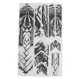 ENLEE 3D Mountain Bike Protective Stickers Set Impact Resistance Bicycle Decorative StickerKnight Pattern for Bicycle Frame