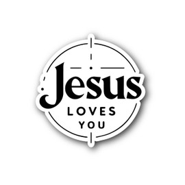 Jesus Loves You Car Sticker for Car Versatile Car Stickers and Decals Durable Car Sticker Set Durable Automotive Exterior Accessories Ideal for All Vehicles (1PCS,5.5'')