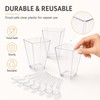 YANJINGSHE Dessert Cups, 100 Pack 120ml Clear Square Dessert Pots