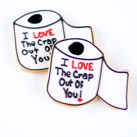 ½ Dz. Toilet Paper Cookies! Wipe the Slate Clean after a Big Fight! Birthday, Valentine’s Day, Wedding, Bachelorette Shower Party Favors or Gift!