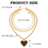 Jovono Heart Pendant Necklaces Gold Layered Chunky Choker Necklace Chains