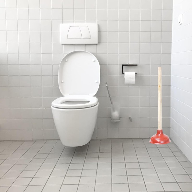 Heavy Duty Toilet Plunger for Bathroom - Strong Suction Force