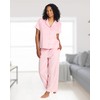 bebe Soft Velour Pink Pajamas for Women, Pink Velour Lounge